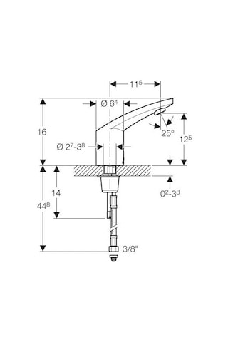 Geberit 116.145.21.1 Hy Tronic85 Elektrikli Fotoselli Lavabo Bataryası