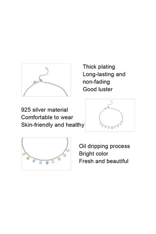 Sones Sct020 Gökkuşağı Aşk Gümüş Bileklik Gümüş Bileklik Çok Renkli