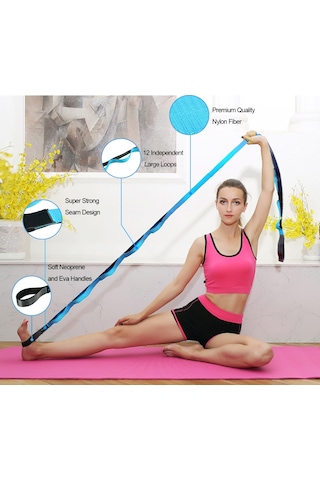 Kosona Güçlendirme, Esneklik Ve Kas Rafası İçin Yoga Egzersiz Seti: 10 Döngülü Esnek Kemer, 2 Masaj Topu Ve Kapı Kancası