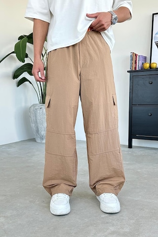 Kahverengi Paraşüt Kargo Bdg Ayarlanabilir Paça Baggy Pantolon Kahverengi