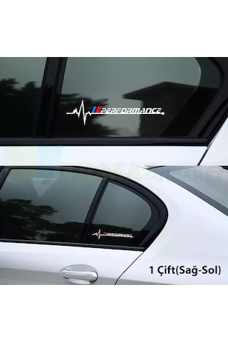 Bmw M Performance Kelebek Cam Sticker Etiket Yapıştırma 1 Çift