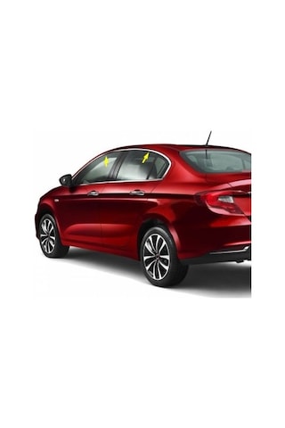 Fiat Egea Sd Krom Cam Üst Çıtası 4 Prç. 2015-2022 Pas.Çelik