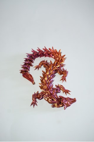 Eklemli Ejderha 3 Renkli 48 Cm - Dekoratif 3d Maket Hediyelik 2,5cm
