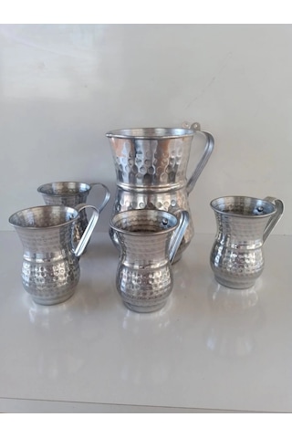 Aluminyum Sürahi Ve Bardak.