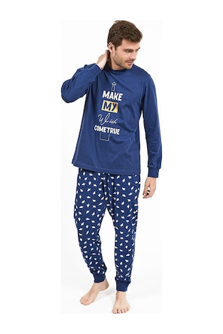 Rolypoly Roly Poly 2996 Pure Love Little Sweet Erkek Uzun Kol Pijama Takım İndigo