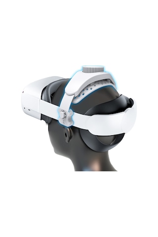 Devaso Vr Gözlük Geri Çekilebilir Ayarlanabilir Kafa Bandı Aksesuarları Meta Quest 3s / Meta Quest 3 / Meta Quest 2 / Meta Quest Pro / Pico 4 / Pico 4 Pro Beyaz