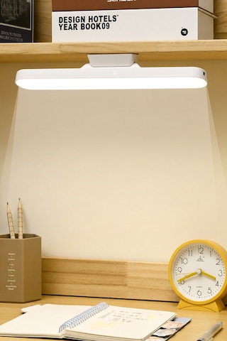 Şarjlı Mıknatıslı Ders Çalışma Okuma Lambası Parlaklık Işık Rengi Ayarlanabilir 28 Cm 1613 Beyaz