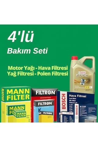 Bosch Vw Jetta 1.9 Tdi Castrol Edge 4 Lt Filtre Bakım Seti 2006-2010 3kp 4 Lü Bosch Vw Jetta 1.9 Tdi Castrol Edge 4 Lt Filtre Bakım Seti 2006-2010 3kp 4 Lü