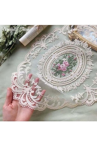 Ximistore9 6'lı Klasik Pudra Renkli Dikişli Masa Bezi Seti - Fransız Stili Örgü Desenli Yemek Bezi, Bardak Altlığı - Ev Dekorasyonu, Düzenleme Ve Korozyon Koruması İçin El Yapımı Bej