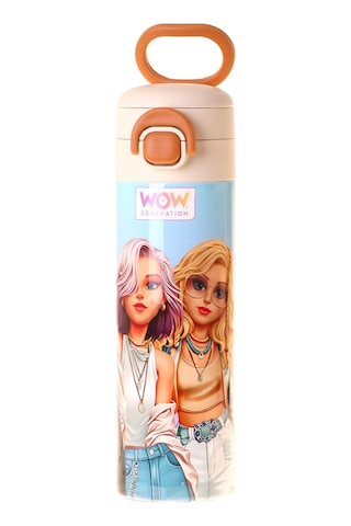 Wow Generation 520 Ml Friends Baskılı Pembe Kız Çocuk Çelik Termos Matara Çift İçim Kilitli Kapak - W6057