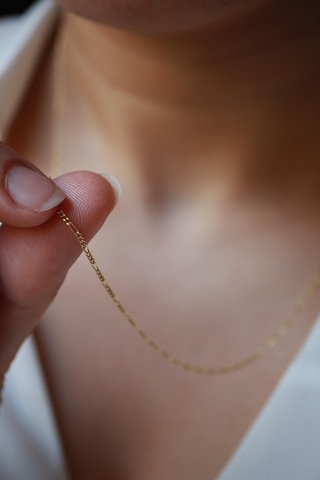 Diamine 14 Ayar Altın İnce Figaro Zincir Kolye