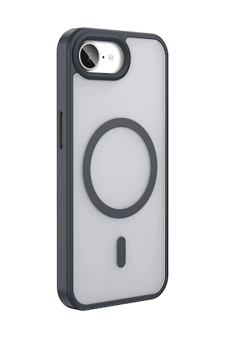 Apple Uyumlu iPhone 16e Kılıf M-safe Şarj Özellikli Mat Arka Yüzey Zore Sio Kapak Lacivert