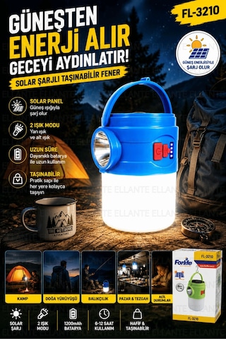 Güçlü Işık Veren Şarjlı Led El Feneri, 3 Modlu Taşınabilir Kompakt Cep Feneri, Kamp Outdoor Araç Ev Çok Renkli