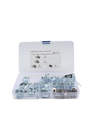 Chognar 80pcs Aracı M4 M5 M6 M8 Spıre Klipler Basak Kurulu U Komu Klipleri - Renk Adı: 50 Pcs