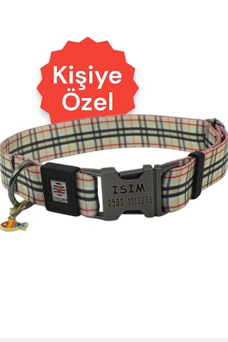 İsimli Köpek Tasması, Orta Ve Büyük Irk, Metal Kilitli Brbrmtl