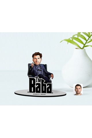 Kişiye Özel Godfather Baba Karikatürlü Ahşap Biblo Model-8