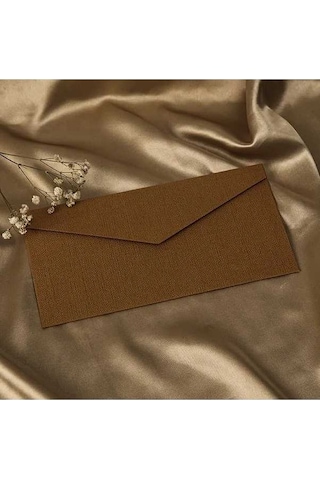 Trendooze Kahve Temalı Rustik Kendinden Yapışkanlı Çuval Zarflar 5 Adet 8.66x4.33inch