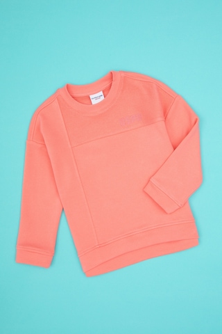 U.S. Polo Assn. Kız Çocuk Neon Pembe Bisiklet Yaka Sweatshirt 50317991-VR105