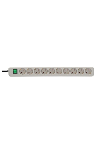 Brennenstuhl Eco-line 10 Soketli 3 Metre Kablolu Çocuk Korumalı Ip20 Lisanslı Priz Beyaz