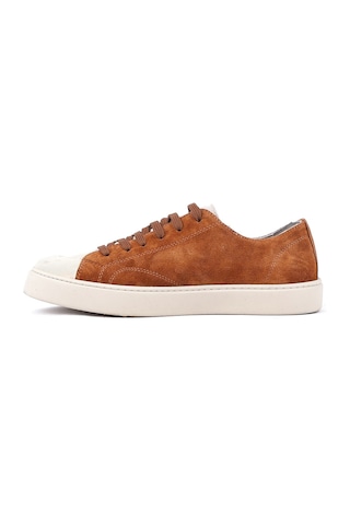 Shoetyle - Hakiki Süet Deri Taba Rengi Erkek Sneaker - 666-01-03 -1550