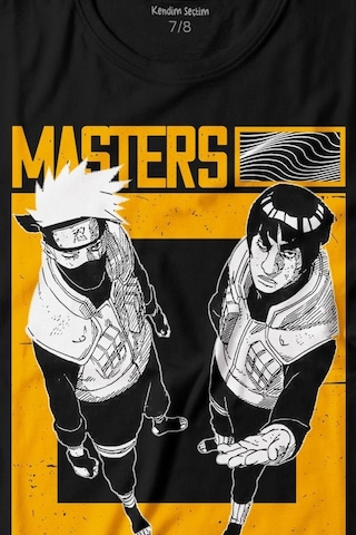 Kendim Seçtim Naruto Kakashi Masters Anime Dizi Ustalar Japonca Baskılı Tişört Çocuk T-shirt 001