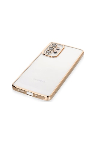 Newface - 354 - Samsung Galaxy Uyumlu A33 5g Kılıf Razer Lensli Silikon - Csmo-tex - - Gold