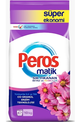 Peros Matik Mor Yıldız Çiçeği Toz Deterjan 10 KG