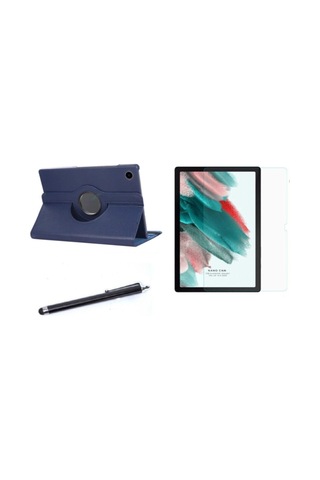 Samsung Galaxy Tab A8 10.5 Sm-x200 / Sm-x205 360 Rotating Stand Deri Kılıf Seti Kapaklı Kılıf
