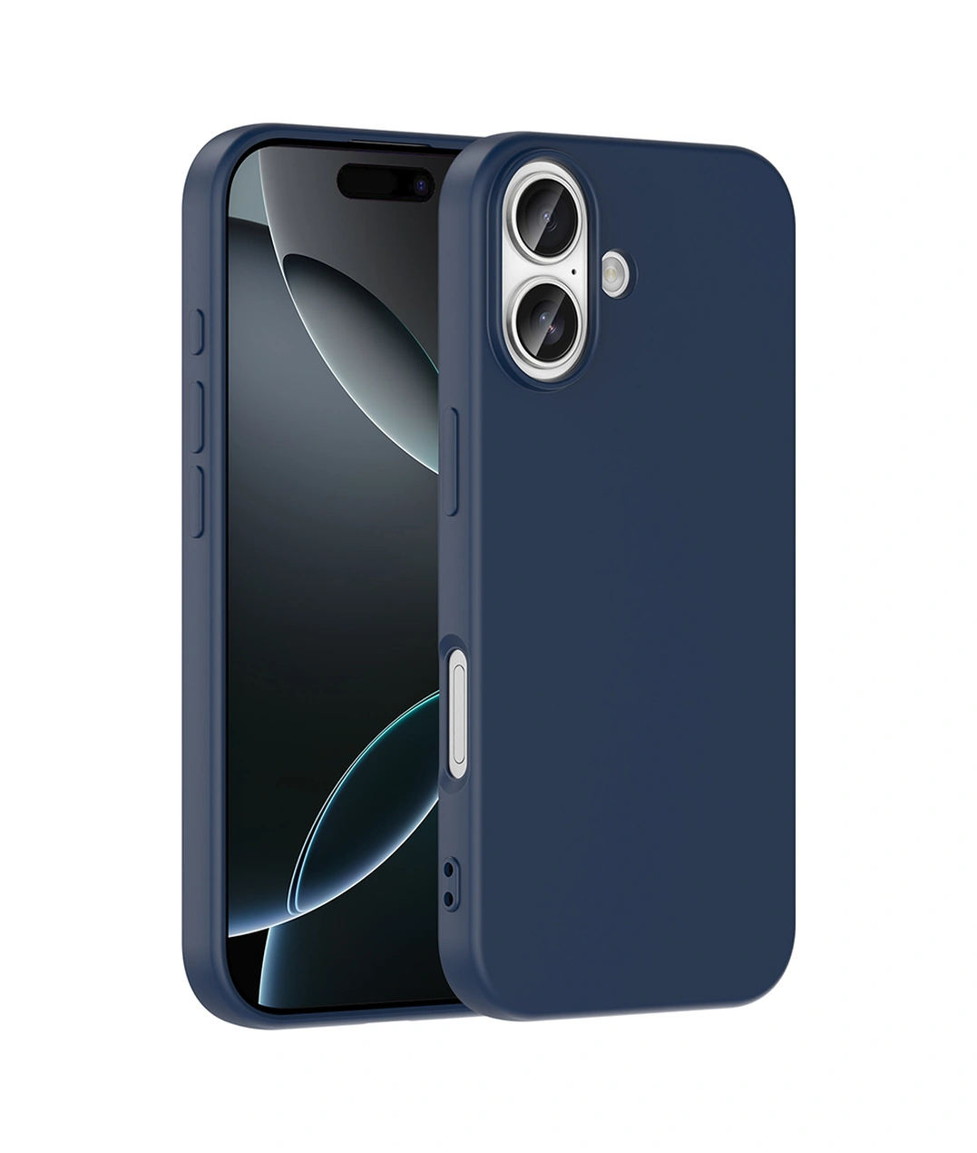 Apple Uyumlu iPhone 17 Kılıf Lansman İçi Kadife Kamera Korumalı Mara Silikon Kılıf-lacivert Lacivert