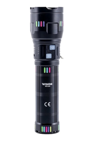 Ws-1150 Uzun Menzilli 60 Watt 5500 Lümen Profesyonel Güçlü El Feneri 5570 Çok Renkli