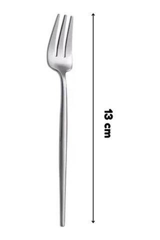Limon Ve Fondü Çatalı Seti, Gümüş Renk, 6 Parça, Çelik, 13 Cm Diğer
