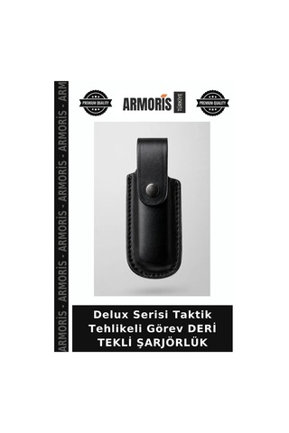 Delux Serisi Taktik Tehlikeli Görev Deri Tekli Şarjörlük