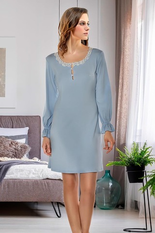 Gecelik,ess002-000505 Açık Bej - Beyaz