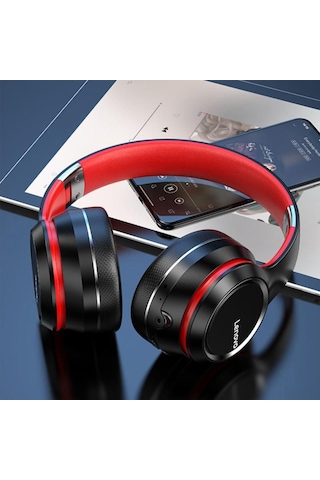 Leezsing Lenovo Hd200 Kablosuz Kulaklık - 20 Saat Müzik Keyfi, Katlanabilir Ve Mikrofonlu Bluetooth 5.0 Kulak Üstü Modeli