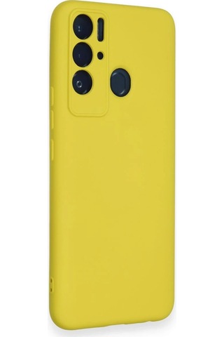 Cosmotex Newface Tecno Pova Neo Kılıf Nano İçi Kadife Silikon - Sarı
