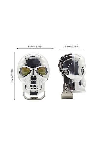 Kuru Kafa Şeklinde Motosiklet Led Spot Far Sürüş Sis Gidon Lambası 1 Adet Gümüş