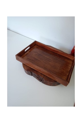 Eskitme Efektli Ahşap Dekoratif Kahve, Çay, Söz, Nişan, Sunum , Servis Tepsisi Eskitme Kahverengi