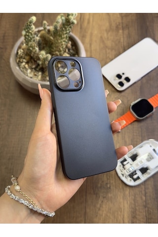 Apple iPhone 13 Pro Uyumlu Süper İnce Mat Ultra Thin Silikon Kılıf Siyah