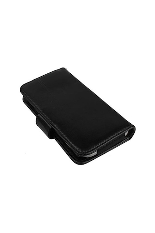 Xperia T Lt30p İle Uyumlu Yan Kapaklı Cüzdanlı Kart Bölmeli Deri Kılıf Siyah Renk