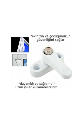 Pvc Kap Pencere Çocuk Emniyet Güvenlik Kilidi Düğmeli Metal-beyaz