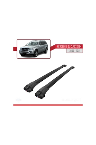 Mercedes Gl X164 2006-2012 Arası İle Uyumlu Ace-1 Ara Atkı Tavan Barı Siyah
