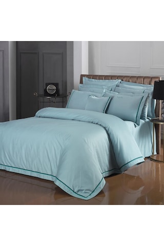 Sarev Odeo Saten Nevresim Takımı Çift Kişilik , .yeşil Yeşil