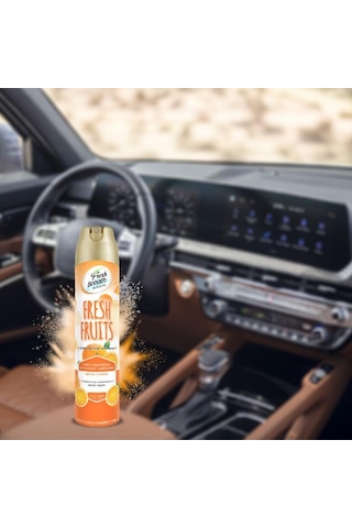 Fresh Breath Fresh Fruits Kötü Kokuları Yok Eden Hava Tazeleyici Oto Kokusu Taze Meyve Aromalı Aerosol Koku 300ml