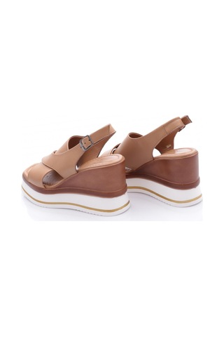 Dgn 722-24170 Kadin Mega Kalin Taban Sandalet Capıcıno