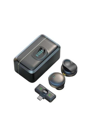 Didadodo Bosphorusboutique Yaka Yaka Mini Mikrofonu, Kablosuz Mikrofon, Profesyonel Ses Ekipmanı Tm, Manyetik Led Ekranlı