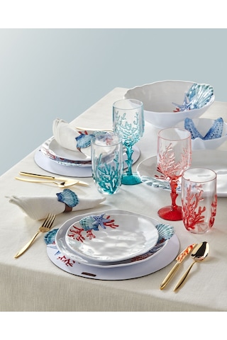 Beyaz Melamin Servis Tabağı 43 Cm