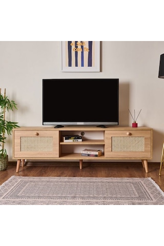 Just Home 2 Kapaklı Hazeran Tv Ünitesi - Safir Meşe - 160 Cm Safir Meşe