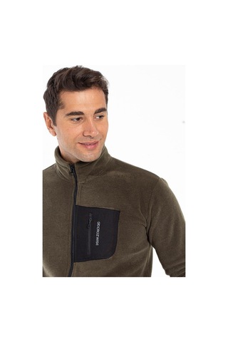 Crozwise Polar Fermuarlı Haki Erkek Outdoor Sweatshirt 6044-04 Haki