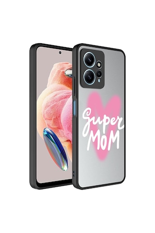 Xiaomi Uyumlu Redmi Note 12 4g Kılıf Aynalı Desenli Kamera Korumalı Parlak Zore Mirror Kapak