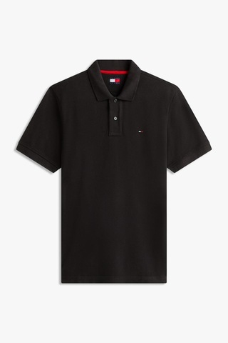 Tommy Hilfiger Tjm Erkek Regular Ess Siyah Polo Yaka T-shirt-13675 Siyah